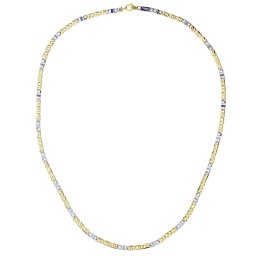 14 karátos, sárga-fehér arany sarlesz-fantázia uniszex nyaklánc 9,34 g