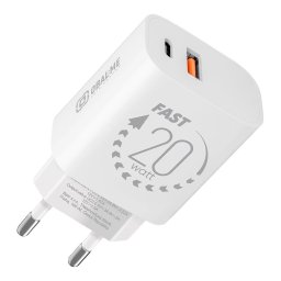 CSOMAG:ME utazási töltő USB-A USB-C 20W Fehér