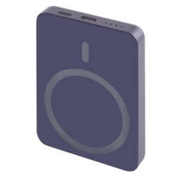 EMOS POWERBANK WI 522, vezeték nélküli töltés 20W, 5.000mAh, KÉK, 1xUSB-C