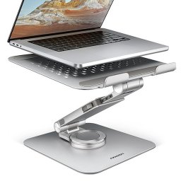 AXAGON STND-LR alumínium laptop állvány 10"-17,3" állítható magasságú és dőlésszögű, forgatható, szürke színű