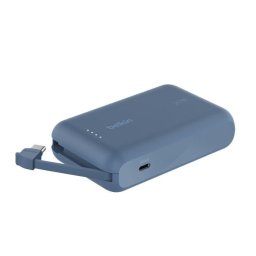 Belkin BOOST CHARGE USB-C Power Delivery hordozható akkumulátor beépített USB-C kábellel, 10 000 mAh, 20 W, kék