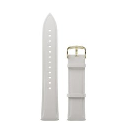 Garett univerzális szíj 20 mm, fehér, arany kapoccsal, bőr