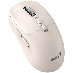 Genius NX-8080S BT egér, vezeték nélküli, optikai, 1600DPI, 7 gomb, csendes, Copilot, 2.4GHz, Bluetooth 5.3, bézs színű