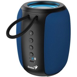 Genius SP-915BT hangszóró, vezeték nélküli, Bluetooth, 5W, LED háttérvilágítás, USB-C, akár 6 óra üzemidő, mikrofon, Copilot támogatás, kék-fekete színű