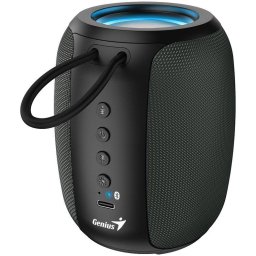 Genius SP-915BT hangszóró, vezeték nélküli, Bluetooth, 5W, LED háttérvilágítás, USB-C, akár 6 óra üzemidő, mikrofon, Copilot támogatás, szürke-fekete színben