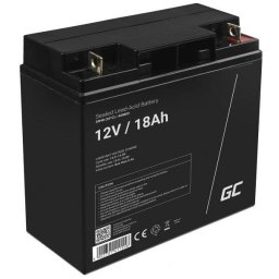 Green Cell AGM VRLA 12V 18Ah karbantartásmentes akkumulátor fűnyíróhoz, robogóhoz, csónakhoz, kerekesszékhez