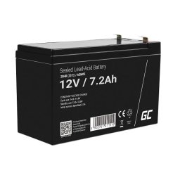 Green Cell AGM VRLA 12V 7.2Ah karbantartásmentes akkumulátor riasztórendszerhez, pénztárgéphez, játékokhoz