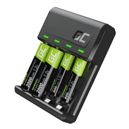 Green Cell GC VitalCharger szett és újratölthető akkumulátor NiMH 2x AA 2000mAh 2x AAA 800mAh