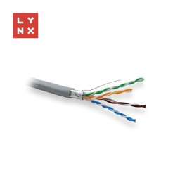 LYNX FTP kábel Cat5e, PVC, 0, 5mm, teljesen hegesztett, belső, szürke, doboz 305m