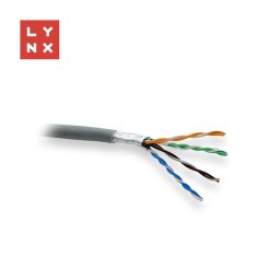 LYNX FTP kábel, Cat5e, LSZH, 0, 5mm, teljesen hegesztett, belső, szürke, doboz 305m