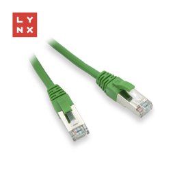 LYNX FTP patch kábel Cat5e PVC, CCA, 0, 1m, zöld (a csomag 10db-ot tartalmaz)