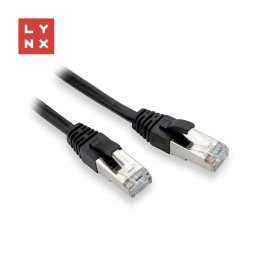 LYNX FTP patch kábel Cat5e PVC, CCA, 1m, fekete (a csomag 10db-ot tartalmaz)