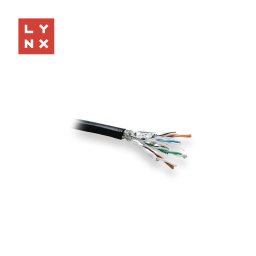 LYNX SFTP kábel, Cat6a, PE, teljesen hegesztett, kültéri, fekete, 500m-es orsó