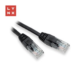 LYNX UTP patch kábel Cat5e, PVC, CCA, 2m, fekete, LYNX UTP patch kábel Cat5e, PVC, CCA, 2m, fekete