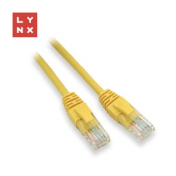 LYNX UTP patch kábel Cat5e, PVC, CCA, 2m, sárga