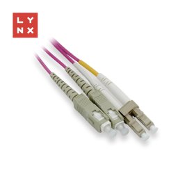 LYNX duplex patch kábel MM, OM4, LC/SC, 50/125µm, 2m