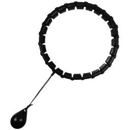 Masszázs Hula Hop ENERO FIT, 115 cm, fekete, súlyokkal