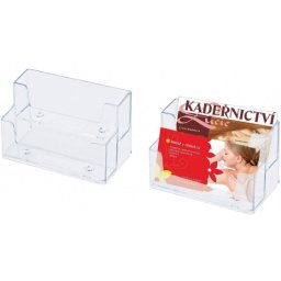 Műanyag állvány névjegykártyákhoz 97x58x46mm NULKO