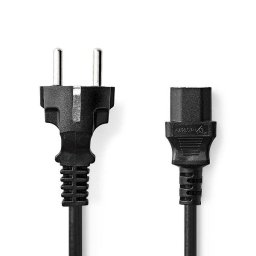 Nedis CEGL10030BK30 - Tápkábel | F típusú dugó | IEC-320-C13 | Közvetlen | 3,00 m | Fekete