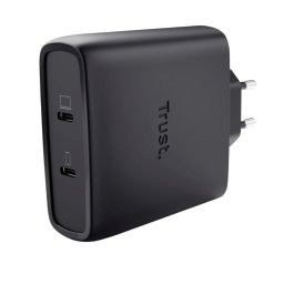 TRUST GaN MAXO 100W 2 portos USB-C töltő, fekete