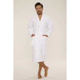 Manuele férfi wellnessfürdőköpeny, fehér