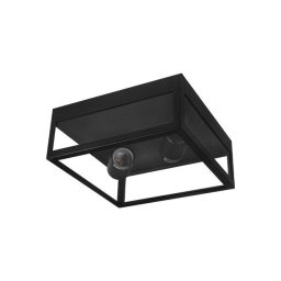 LED lámpa , mennyezeti lámpa , kültéri lámpa , fekete , IP44 , E27-es foglalattal , üveg , Lidio