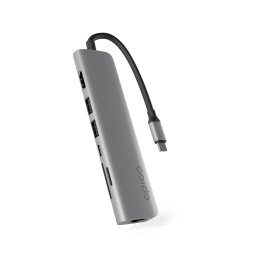 Epico 7in1 Multimedia Hub 8K USB-C csatlakozóval - szürke