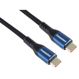 PremiumCord USB-C kábel (USB 3.2 GEN 2x2, 5A, 100W, 20Gbit/s) 1m, pamutfonattal