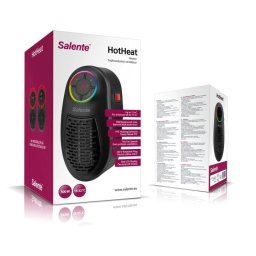 Salente HotHeat, forró levegő mini ventilátor, 500 W, fekete