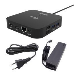 i-tec USB-C Dual HDMI dokkoló állomás Power Delivery 100W i-tec univerzális töltő 100W