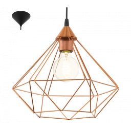 LED lámpa függeszték , mennyezeti , E27 , acél , réz , EGLO , TARBES , 94194