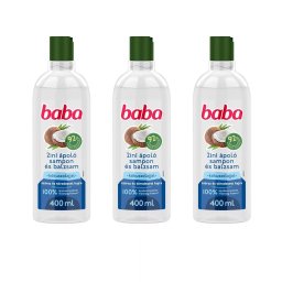 Baba 2in1 sampon és balzsam kókuszolajjal száraz és töredezett hajra 3x400 ml