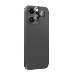 AmazingThing AR Aluminum kamera lencse védő edzett üveg fekete szegéllyel iPhone 16 Pro/16 Pro Max
