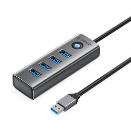 Hub Orico PDD4U-U3 4x USB-A 3.0 - szürke