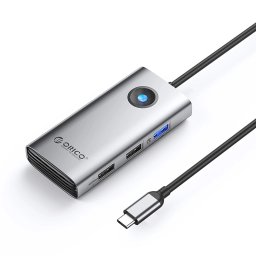 Orico PW11-5P USB-C Hub dokkolóállomás 1x USB-A 3.0 + 2x USB-A 2.0 + 1x USB-C PD + 1x HDMI - szürke