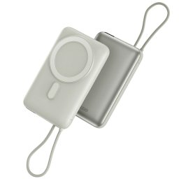 PowerBank Bazic Fusion Mag 10000mAh MagSafe kábel USB-C szürke