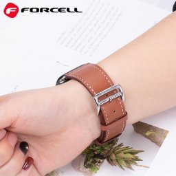 FORCELL F-DESIGN FA20 mágneses öko bőrszíj APPLE Watch 38 / 40 / 41 mm barna színű