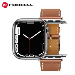 FORCELL F-DESIGN FA20 mágneses öko bőrszíj APPLE Watch 42 / 44 / 45 / 49 mm barna színű