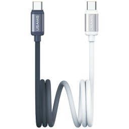 Kábel USAMS Bicolor Series SJ756 PD 60W USB-C/USB-C 1.2m fekete és fehér