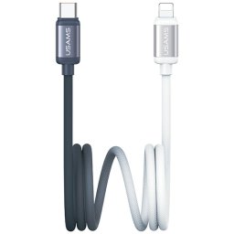 Kábel USAMS Bicolor Series SJ757 PD 30W USB-C/Lightning 1.2m fekete és fehér