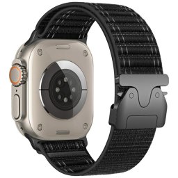 Beline Woven Nylon Diagonal Style Parachute szíj Apple Watch 38/40/41mm-es Fekete
