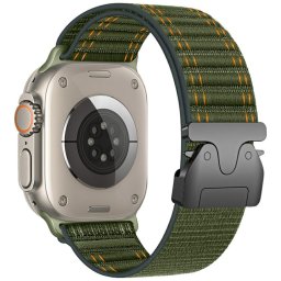Beline Woven Nylon Diagonal Style Parachute szíj Apple Watch 42/44/45/49mm-es Zöld