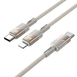 Kábel 2in1 USB C-ről USB C-re / USB C Hoco 5A 100W 1,2 m U139 arany