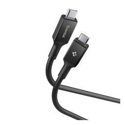 SPIGEN ESSENTIAL EB10010CC adatkábel (Type-C - Type-C, 100W, PD gyorstöltő, 100cm) FEKETE