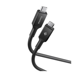 SPIGEN ESSENTIAL EB24012CC adatkábel (Type-C - Type-C, 240W, PD gyorstöltő, 120cm) FEKETE