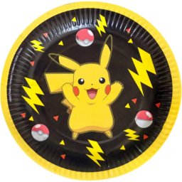 Pokémon papírtányér, party tányér 8 DARABOS, 18 cm Nr3