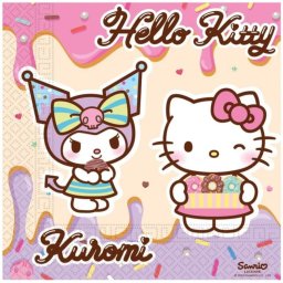 Hello Kitty Kuromi szalvéta 20 DARABOS, 33x33 cm FSC Nr2