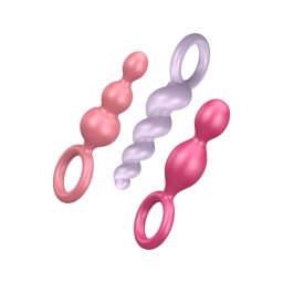 Satisfyer Booty Call - anál plug szett - színes (3 részes)
