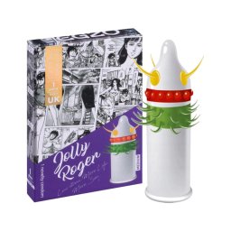 Egzo Jolly Roger - tüskés, pontozott óvszer (1 db)