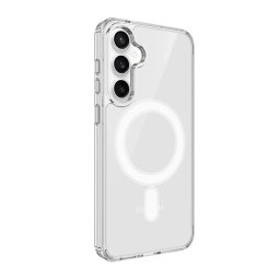 Szilikon telefonvédő (ütésállóság, légpárnás sarok, MagSafe) ÁTLÁTSZÓ Samsung Galaxy S25 FE (SM-S731)